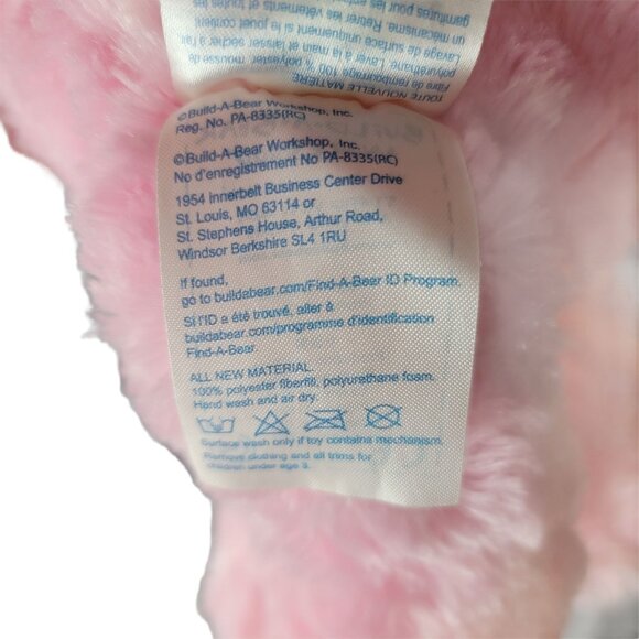Build a Bear Pink Teddy Bear 16 inch Plush Smiling Stuffed Animal BAB Toy Lovey - Picture 6 of 8